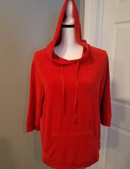 VICTORIA'S SECRET PLUSH & LUSH, RUST RED COLOR HOODIE. SIZE XL. NWOT - Picture 2 of 8